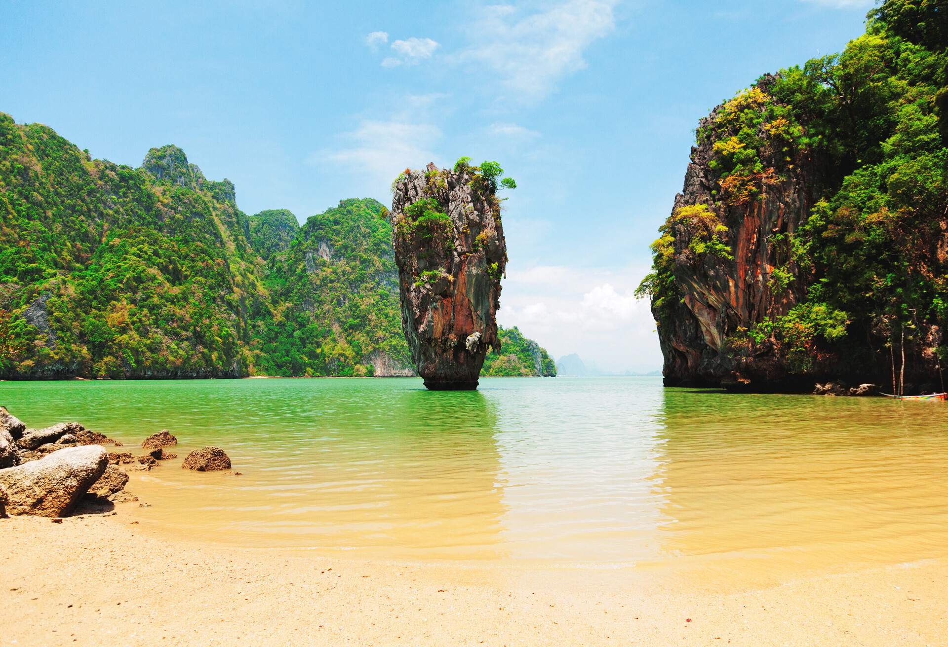 Khao Phing Kan is a pair of islands on the west coast of Thailand, in the Phang Nga Bay, Andaman Sea, near Phuket. ; Shutterstock ID 255424309